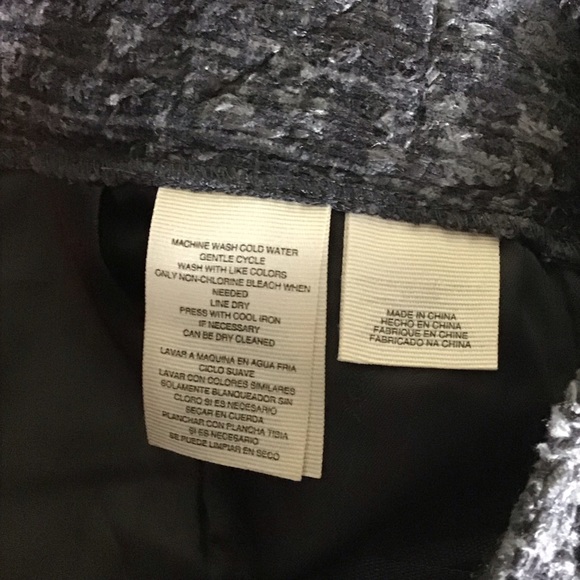 Rachel Roy Women’s Gray/ Navy Tweed Cargo Plaid Button Front Mini Skirt Sz 6 EUC - Picture 10 of 11